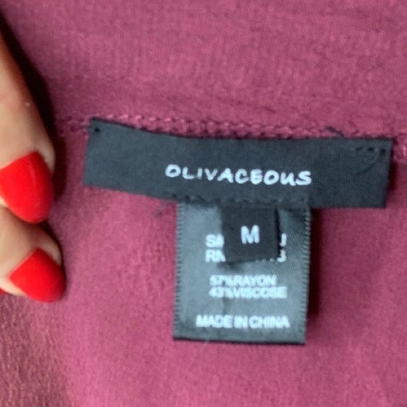 Olivaceous burgundy faux wrap maxi Skirt - Picture 7 of 8